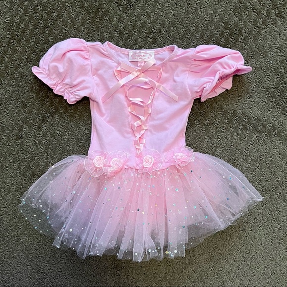 Danskin Pink Ballet Dance Costume with Tulle Skirt - Picture 1 of 3